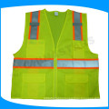 100% Polyester High Visibility Reflective Safety Vest with 5 Pockets